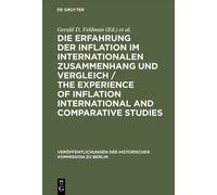 Gerald D. Feldm Die Erfahrung der Inflation im internationale (Copertina rigida)