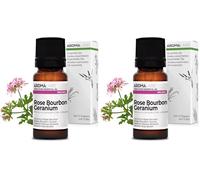 Geranio Rosato Bourbon BIO (Pelargonium graveolens - Bourbon) - 10 mL - Olio Essenziale Chemiotipizzato e Certificato AB - Aroma Labs - Made in France (Confezione da 2)