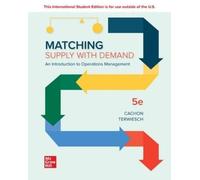 Gerard Cachon C Matching Supply with Demand: An Introduction to Oper (Tascabile)