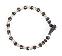 Gerba Bracciale Uomo BRN13 in Argento 925 e Murrine Colore Nero Fatto a Mano in Italia Regalo Uomo