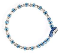Gerba Bracciale Uomo BRN17 in Argento 925 e Murrine Azzurro Fatto a Mano in Italia Regalo Uomo
