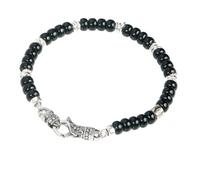 Gerba Bracciale Uomo MOSCH06 con Chiusura a Moschettone, Murrine e Arg 925 Fatto a Mano in Italia Regalo Uomo