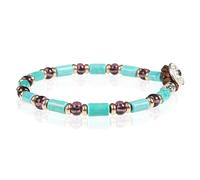 Gerba BRACCIALI CON FILO CERATO, PASTA DI TURCHESE, MURRINE E ARG 925
