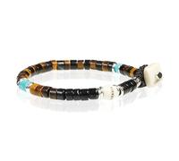 Gerba Bracciali Uomo Donna MYLAND11 Realizzati con Filo Cerato Pietre Dure Ceramiche e Argento925