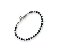 Gerba Jewels Bracciale con chiusura a moschettone pietre dure 4 mm e argento