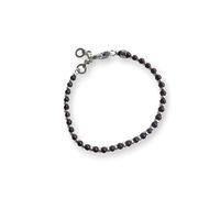 Gerba Jewels Bracciale con chiusura a moschettone pietre dure 4mm e argento