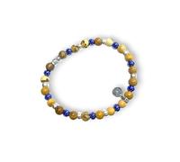 Gerba Jewels Bracciale con filo elastico pietre dure murrine e argento