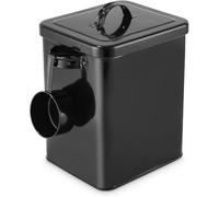 Gerbala Contenitore Crocchette Cane 6L, Scatola per La Polvere da Lavaggio con Coperchio e Cucchiaio Incluso, Contenitore Ermetico Crocchette Cane, Cibo per Gatti, Chicchi di Caffè (Nero)