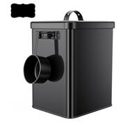 Gerbala Contenitore Crocchette Cane 6L, Scatola per La Polvere da Lavaggio con Coperchio e Cucchiaio Incluso, Contenitore Ermetico Crocchette Cane, Cibo per Gatti, Chicchi di Caffè (Nero)