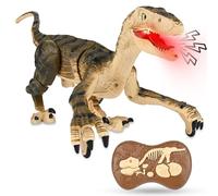 Gerbala Dinosauro Giocattolo, Dinosauro Telecomandato con Movimento, Ruggito Leggero e Realistico, Gioco Educativi Regalo, Drago Ricaricabile, Compleanno Natale,per Ragazzi Bambini 3-8 Anni (marrone)