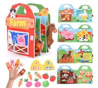 Gerbala Libro Montessori Interattivo 1 Anno, Quiet Book Sensoriale Educativo Giochi,Busy Board Regalo Bimbo Bimba, Regali per Ragazze e Ragazzi (A)