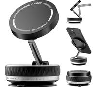 Gerbala Supporto Magnetico per Telefono per Auto con Aspirazione a Vuoto, Smartphone a Ventosa più Forte da 66 Libbre, Supporto per Telefono Magnetico per Auto Regolabile a 360 ° (B)