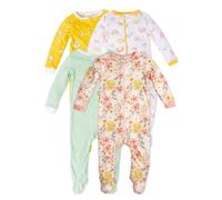 Gerber 4 Pack Sleep 'N Play Footie Dormienti per Neonati e Bambini Bimba 0-24 (Pacco da 4)