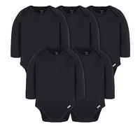 Gerber 5Pk L/S - Body con spalle al ginocchio, nero, 18 mesi