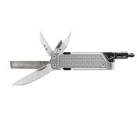 Gerber Attrezzo Multifunzione con 7 Funzionalità, Coltello con lama liscia, LockDown Drive, Acciaio inox/5Cr15MoV, Argento, 31-003705