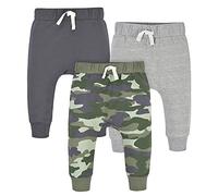 Gerber Baby Boys - Confezione da 3 pantaloni sportivi da jogging, mimetico, 0-3 mesi