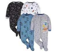 Gerber Tutine pigiama da bambino - Confezione 4 pezzi con piedini, colori e motivi assortiti
