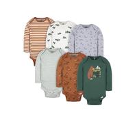 Gerber Baby Boys - Confezione da 6 tutine a maniche lunghe, volpe, 3-6 mesi