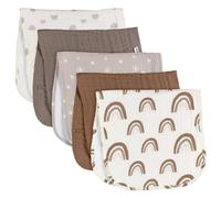 Gerber Baby, panni antirigurgito unisex in mussola, confezione da 5, multi arcobaleno, taglia grande 20" x 10"