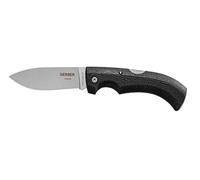 Gerber Coltello a serramanico con lama liscia e fodero, Lunghezza lama: 9,5 cm, Gator Folder 154CM, Nero, 31-003657