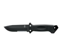 Gerber Coltello LMF II Infantry – Lama 12,3 cm, Acciaio inox, Parzialmente seghettato – Nero