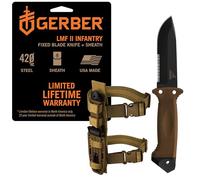 Gerber Coltello da sopravvivenza parzialmente seghettato e fodero da coscia