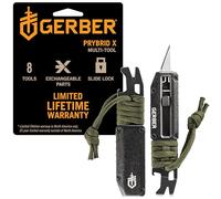 Gerber Gear Prybrid X EDC Multitool Pocket Utility Knife - Razor Knife with Retractable Hobby Blade and Pry Bar - Green