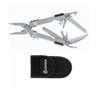 Gerber Multi-Tool con Due Coltelli e Fodero in Pelle, Mp600 Full-Size, con 14 Funzioni, Argento, 7530