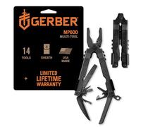 Gerber Multi-Tool con Due Coltelli e Fodero in Nylon, Mp600 Bluntnose, con 14 Funzioni, Nero, 07520G1