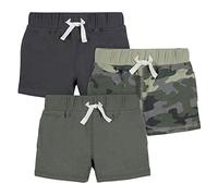 Gerber Pantaloncini in maglia pull-on da bambino per ragazzi, confezione da 3, verde mimetico, 2 anni