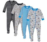Gerber, Set di pigiami da bambino (4 pezzi) dalla vestibilità aderente, in colori e motivi assortiti