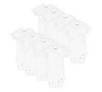Gerber unisex per bambini, confezione da 8 tutine a maniche corte e set di magliette per bambini, bianco tinta unita, 12 mesi
