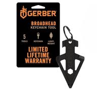 Gerber utensile multifunzionale e portachiavi per gli appassionati di caccia, Broadhead, con 5 funzioni per i piccoli problemi quotidiani, lunghezza: 6,5 cm, nero, 1074044