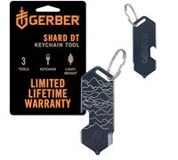 Gerber utensile multifunzionale e portachiavi, Shard DT, piastrina con 3 funzioni per i piccoli problemi quotidiani, lunghezza: 6,5 cm, peso: 28 g, acciaio inossidabile, blu, 1075359