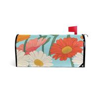 Gerbera Daisy Floral Vintage Cartoon Style Copertura decorativa cassetta postale per l'estate carino San Valentino mailbox copre dimensioni standard copertura para buzon