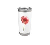 Gerbera margherita bella acquerello margherite rosa festa della mamma Bicchiere termico in acciaio inox doppia parete