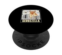 Gerbizilla - Topolino divertente per gli appassionati di allevamento di gerbilli PopSockets PopGrip Adesivo