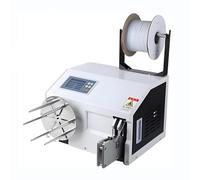 GerCxxly Macchina avvolgitrice per Bobine di Filo per Fascette,Legatura Automatica con sensore,con Pannello di Controllo LCD HD e avvolgitore,per supermercati, Pane, Giocattoli