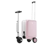 GerCxxly Valigia elettrica da 20L,Valigia per Scooter da Viaggio,Bagaglio a Mano motorizzato con Lucchetto TSA,con Funzione di Marcia avanti/Indietro,Porta di Ricarica Esterna,carico 110kg Pink