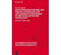 Gerd Friedrich Entscheidungstheorie Und Vervollkommnung Der L (Copertina rigida)