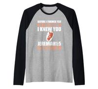 Geremia 1:5 PRO-Life Anti-aborto Prima Che Ti formassi Maglia con Maniche Raglan