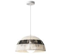 Gerenecic Abat-Jour suspendu en Corde de chanvre de Style scandinave - Lustre dôme bohème pour Usage intérieur, luminaire Naturel fait Main (ampoule Non Incluse) (38 cm)