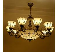 Gerenecic Lampada a Sospensione retrò Americana, lampadario Pastorale di Lusso Europeo per Soggiorno, Ristorante, Camera da Letto, Hotel, Villa, caffetteria (10 luci)