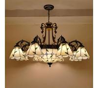 Gerenecic Lampada a Sospensione retrò Americana, lampadario Pastorale di Lusso Europeo per Soggiorno, Ristorante, Camera da Letto, Hotel, Villa, caffetteria (8 luci)