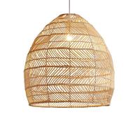 Gerenecic Lustre Boho Extra Large en rotin - Suspension en Osier tissé à la Main pour Salon, Chambre, couloirs et Plus (55 cm)