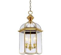 Gerenecic Lustre Cage Tout Cuivre - Éclairage minimaliste élégant pour Balcon, Villa, Cour et Jardin Doré E27
