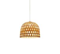 Gerenecic Lustre en bambou fait Main - Luminaire rétro en rotin E27/E26 pour Salle à Manger, Chambre et Salon d'intérieur