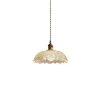 Gerenecic Lustre en verre réglable Style rétro américain - Abat-Jour Transparent élégant pour Chambre, Salon, Café et éclairage intérieur