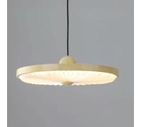 Gerenecic Lustre LED Rond minimaliste Beige Crème nordique - Luminaire de Salle à Manger à Hauteur réglable pour îlot de Cuisine et Salon (Beige)