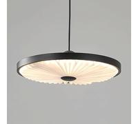 Gerenecic Lustre LED Rond minimaliste Beige Crème nordique - Luminaire de Salle à Manger à Hauteur réglable pour îlot de Cuisine et Salon (K)